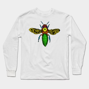 Bee in Flight Colorful thrives intelligent Long Sleeve T-Shirt